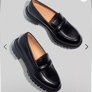 NEW Madewell Bradley Lugsole Loafers black 9